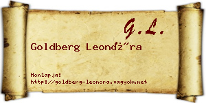 Goldberg Leonóra névjegykártya